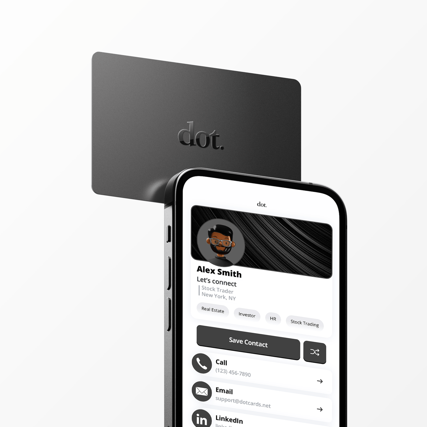 dot. Card - Digital Business Card - Tap Compatible with iPhone & Android