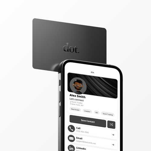 dot. Card - Digital Business Card - Tap Compatible with iPhone & Android