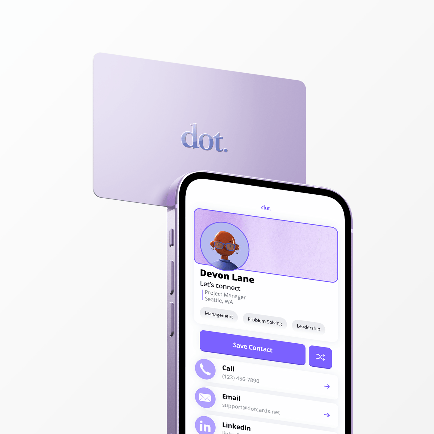 dot. Card - Digital Business Card - Tap Compatible with iPhone & Android
