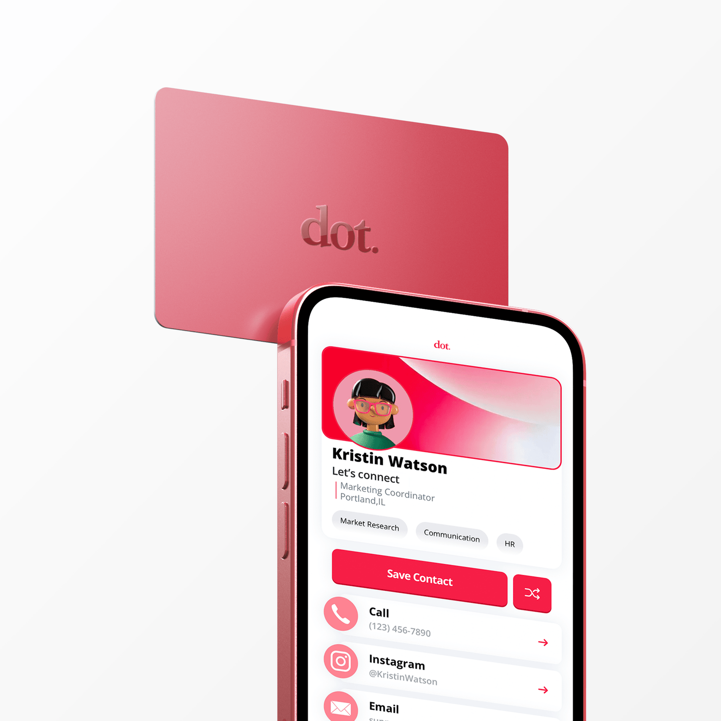dot. Card - Digital Business Card - Tap Compatible with iPhone & Android