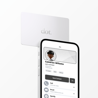 dot. Card - Digital Business Card - Tap Compatible with iPhone & Android