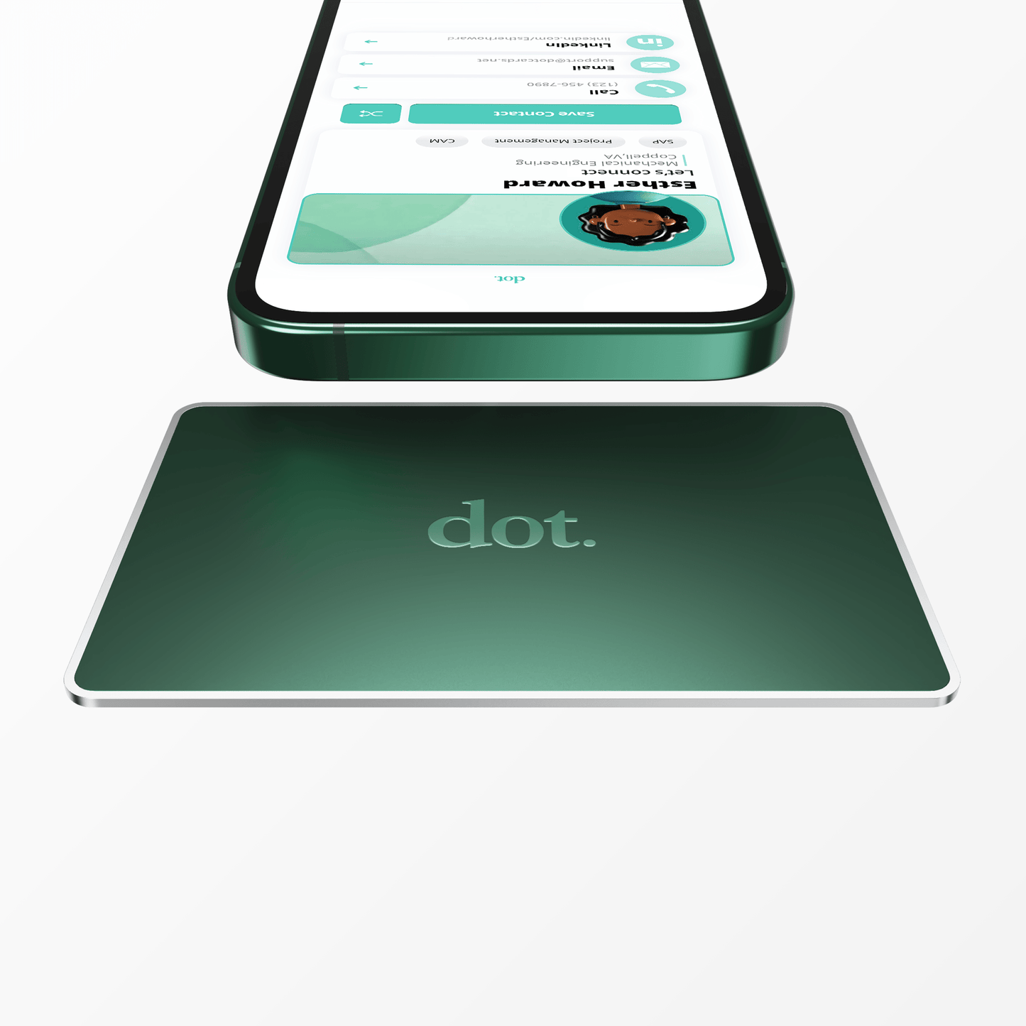 dot. Card Metal - Digital Business Card - Tap Compatible with iPhone & Android