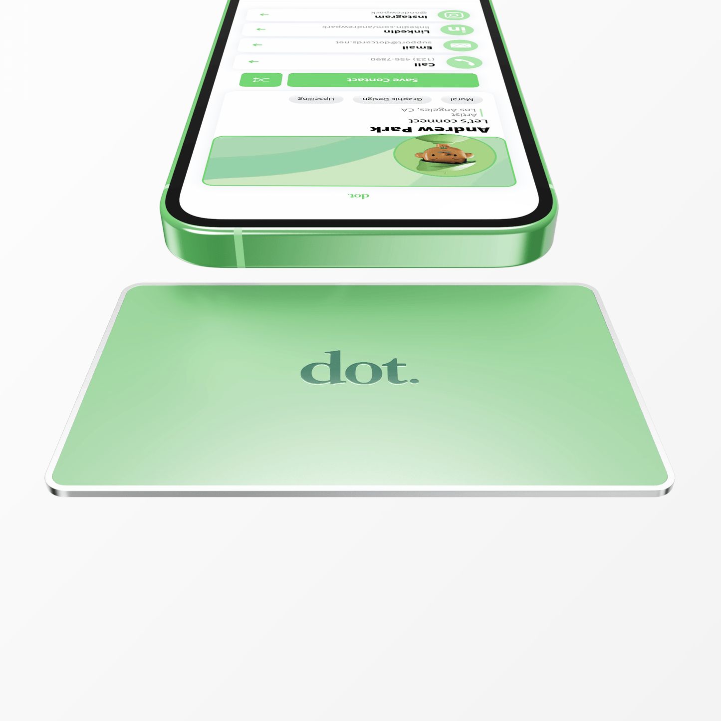 dot. Card Metal - Digital Business Card - Tap Compatible with iPhone & Android