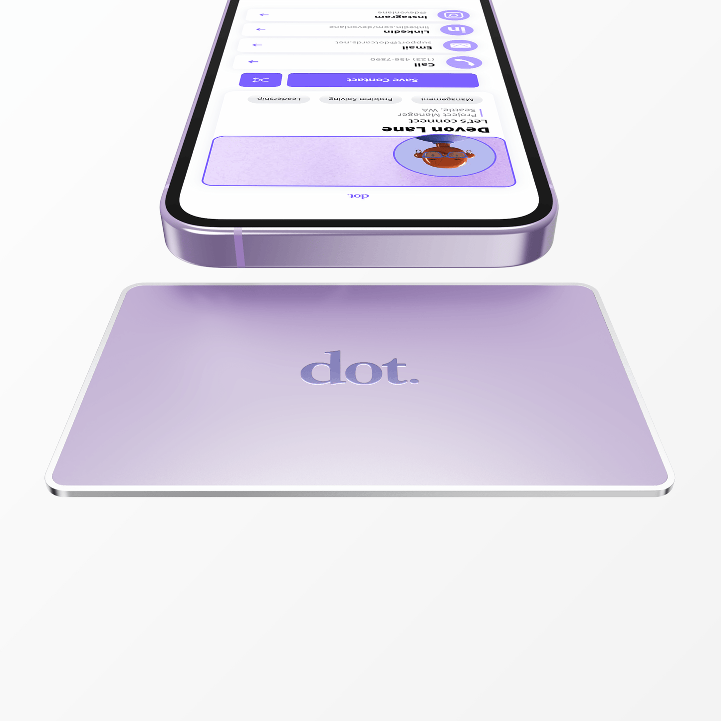 dot. Card Metal - Digital Business Card - Tap Compatible with iPhone & Android
