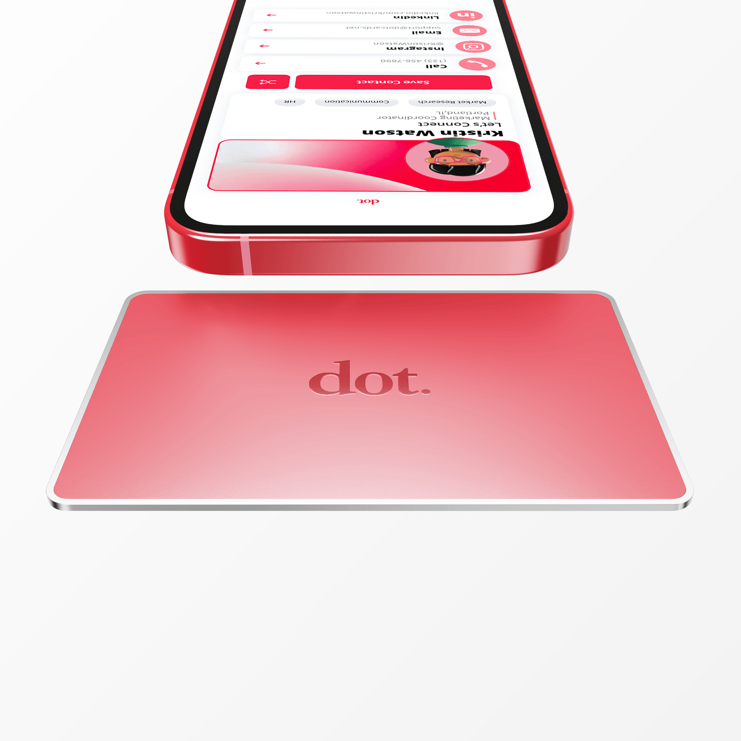 dot. Card Metal - Digital Business Card - Tap Compatible with iPhone & Android